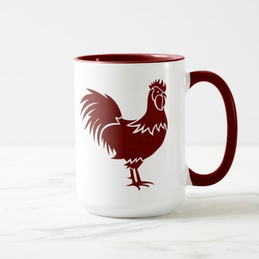 涼しげなカントリーロコスタイルの雄鶏 マグカップ (右)