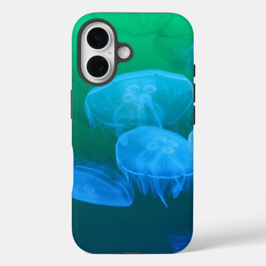 涼しげなクラゲの青緑グラデーション Case-Mate iPhoneケース (裏面)
