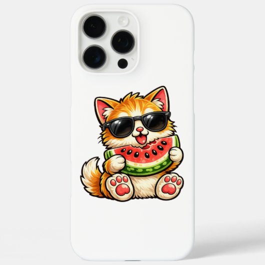 涼しげなスイカ猫 Case-Mate iPhoneケース (裏面)