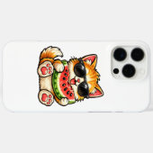 涼しげなスイカ猫 Case-Mate iPhoneケース (裏面 (横))