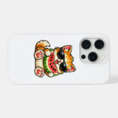 涼しげなスイカ猫 iPhoneケース (裏面横)
