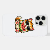 涼しげなスイカ猫 iPhoneケース (裏面横)