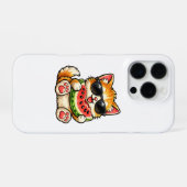 涼しげなスイカ猫 iPhoneケース (裏面横)