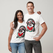 涼しげなナマケモノのスイカ食べ Tシャツ (ユニセックス)