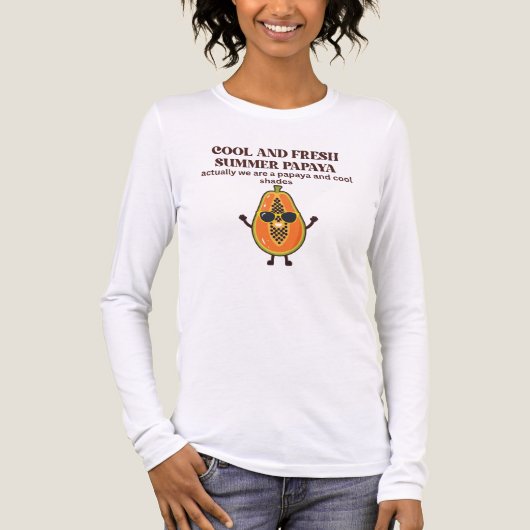涼しげなパパイヤキャラ トライブレンドTシャツ (正面)