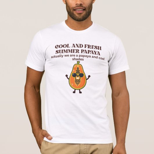 涼しげなパパイヤキャラ Tシャツ (正面)