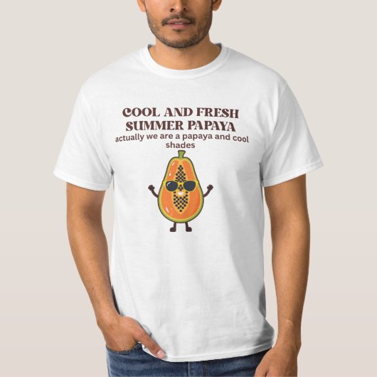 涼しげなパパイヤキャラ Tシャツ (正面)