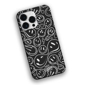 涼しげな笑顔 メルトスマイル柄 モノクロ Case-Mate iPhoneケース