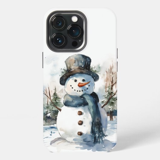 ❄️📱 涼しげな雪だるまのiPhoneケース 📱❄️ iPhoneケース (裏面)