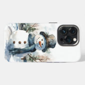❄️📱 涼しげな雪だるまのiPhoneケース 📱❄️ iPhoneケース (裏面横)