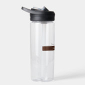 淡いエレガント茶色のホワイトミニマリスト ウォーターボトル (右面)