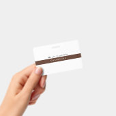 淡いエレガント茶色のホワイトミニマリスト バッジ (手持ち)