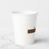 淡いエレガント茶色のホワイトミニマリスト 紙コップ (右)