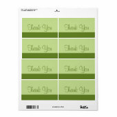淡いオリーブグリーン ラベル (フルシート)