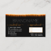 淡いオレモダンンジ色の黒アポイントメントソーシャルメディア 名刺 (裏面)