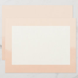 淡いオレンジの水彩抽象画 レターヘッド