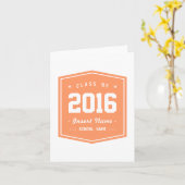 淡いオレンジ色のクールなクラス カード (黄色い花)