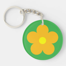 淡いオレンジ色の花 キーホルダー