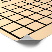 淡いオレンジ3か月カレンダーポスター ポスター (角)