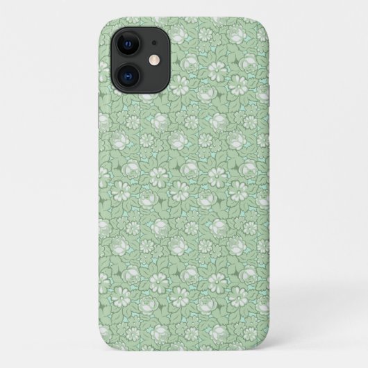 淡いグリーンの薔薇模様 Case-Mate iPhoneケース (裏面)