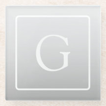 淡いグレーのグラデーション姓モノグラム