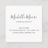 淡いグレーの水色のカスタムプロフェッショナル スクエア名刺 (裏面)