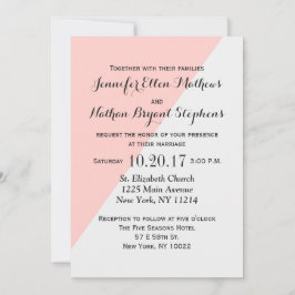 淡いサケと灰色の2トーン 招待状