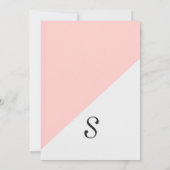 淡いサケと灰色の2トーン 招待状 (裏面)