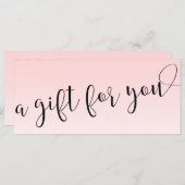 淡いシンプルピンクの手書き筆跡 (正面/裏面)