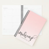 淡いシンプルピンクの手書き筆跡 プランナー手帳 (ディスプレー)