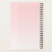 淡いシンプルピンクの手書き筆跡 プランナー手帳 (裏面)