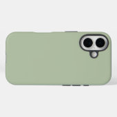 淡いセージ緑の無地の色 Case-Mate iPhoneケース (裏面 (横))