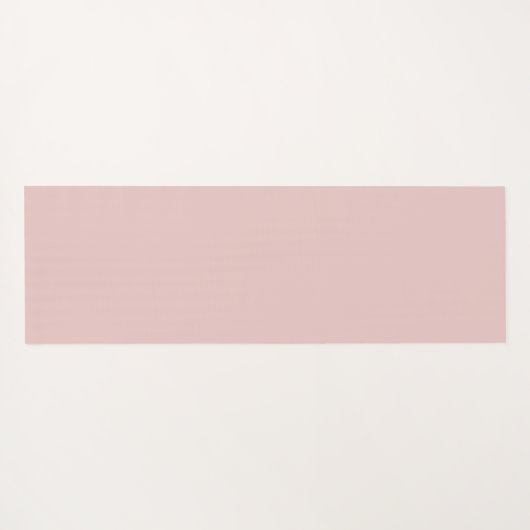 淡いソフトパーソナライズされた赤面ピンクon白 ヨガマット (裏面(横))