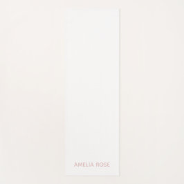 淡いソフトパーソナライズされた赤面ピンクon白 ヨガマット