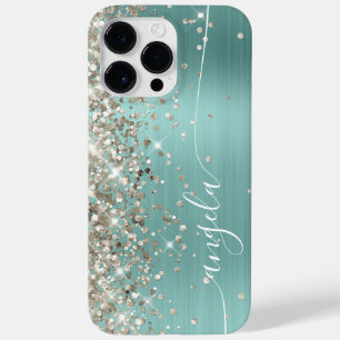 淡いターコイズプラチナグリッターゴージャスシグネチャー Case-Mate iPhone 14 PRO MAXケース