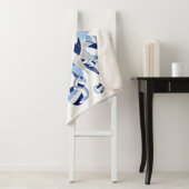 淡いダークブルーのバレーボールが女の子の名前をスター シェルパブランケット (インサイチュ)