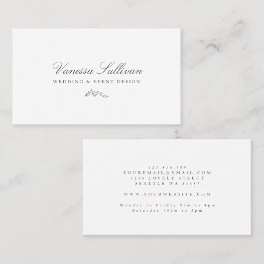 淡いデリケートなフローラアクセ結婚ントのスタイル 名刺 (正面/裏面)