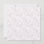 淡いバーガンディ抽象 招待状 (裏面)