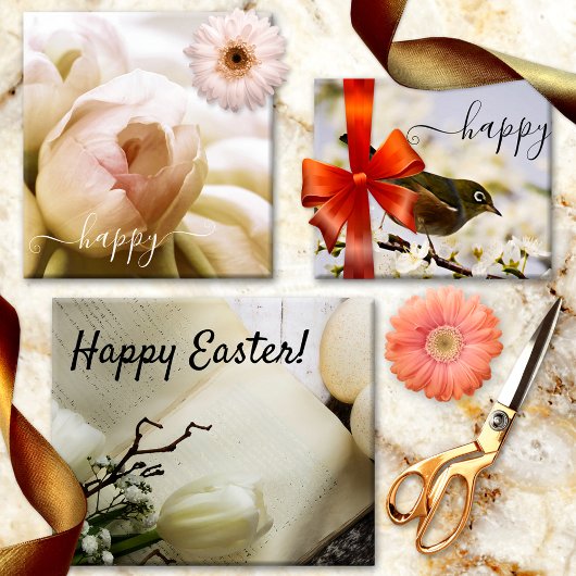 淡いパステルカラーの春 ラッピングペーパーシート