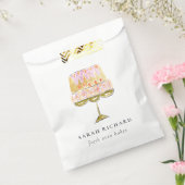 淡いパステルカラーの水彩ケーキ専門店 フェイバーバッグ (封をした状態)