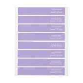 淡いパステルパープルクラシーモノクロ ラップアラウンドラベル (シート)