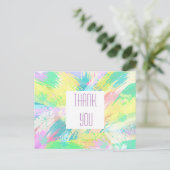 淡いパステル抽象アートの感謝 ポストカード (スタンド正面)