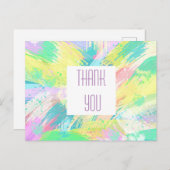 淡いパステル抽象アートの感謝 ポストカード (正面/裏面)
