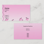 淡いピンクおよび白い波状パターン 名刺 (正面/裏面)