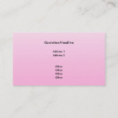 淡いピンクおよび白い波状パターン 名刺 (裏面)