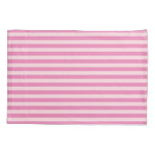 淡いピンクとピンクストライプの色 枕カバー (裏面)