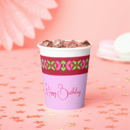 淡いピンクと濃いピンク 紙コップ