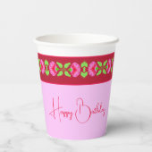 淡いピンクと濃いピンク 紙コップ (裏面)