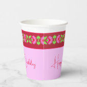 淡いピンクと濃いピンク 紙コップ (右)