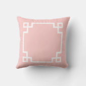 淡いピンクと白のギリシャ鍵 クッション (裏面)
